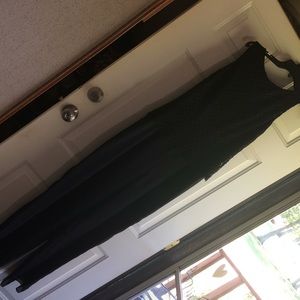 Ann Taylor Jumpsuit 6 Black Lace Overlay